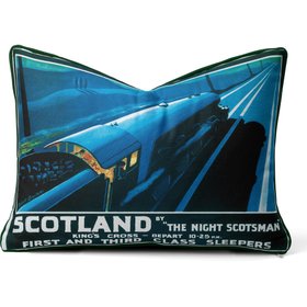 Scotland “The Night Scotsman” - Burns Night Styling: Scottish Vintage Railway Cushion