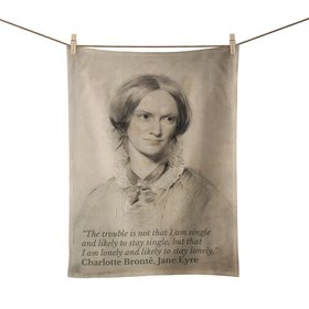 Charlotte Brontë Tea Towel – “The Trouble Is Not That I Am Single” Quote