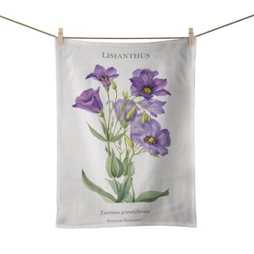 Lisianthus (Eustoma grandiflorum) – Botanical Art Print Tea Towel