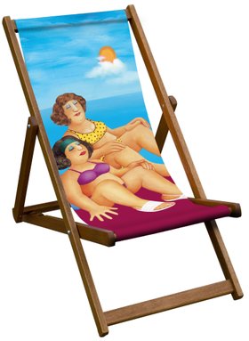 Beryl Cook Deckchair - Tan Time