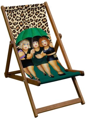 Beryl Cook "Clubbing in the Rain" Deckchair