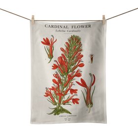 Cardinal Flow - Art Flowers Tea Towel