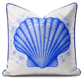 Capasanta Blue Scallop - Art Print Cushion