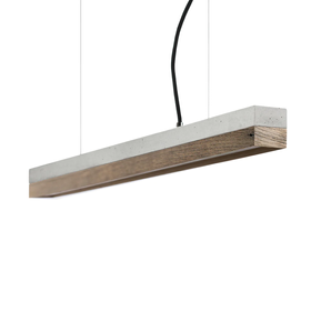 CONCRETE & OLD WOOD - Pendant Light, Light Grey