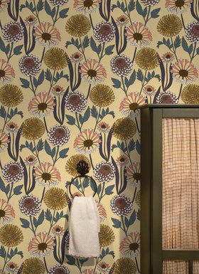 Wild Garden Coral Wallpaper By Abigail Borg, £195 Per 10m Roll, abigailborg.com