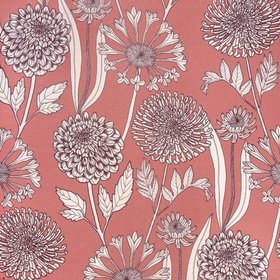 Wild Garden Mulberry Ecru Wallpaper by Abigail Borg, £195 Per 10m Roll, abigailborg.com