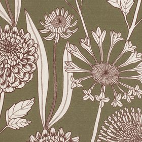 Wild Garden Slate Ecru Wallpaper by Abigail Borg, £195 Per 10m Roll, abigailborg.com