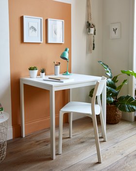 Earthborn - Freckle and White Clay, desk colour block