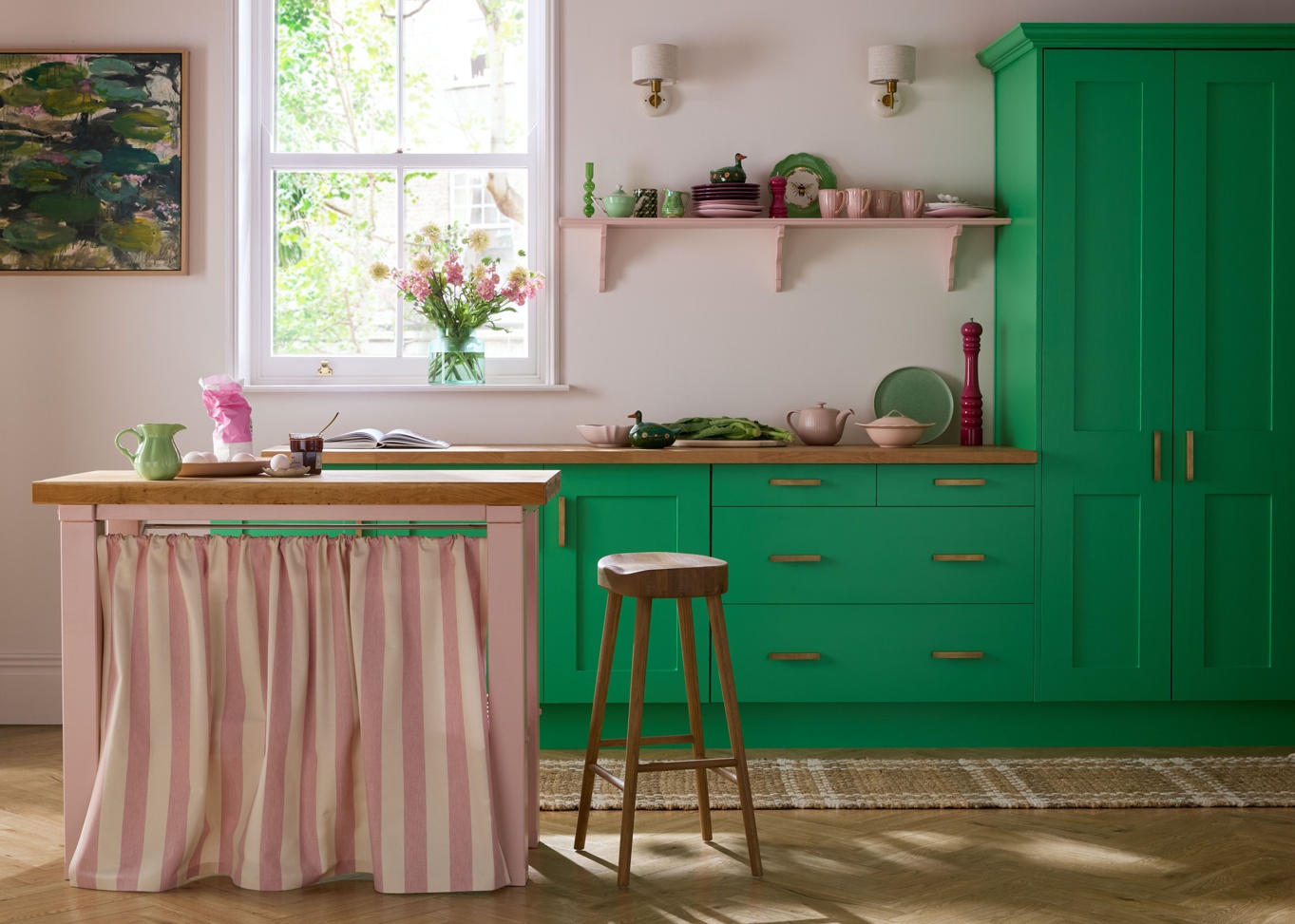 Earthborn paint - Riverbank, Piglet, Thimble Lane kitchen