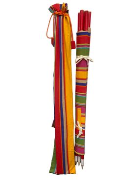 5 Pole Beach Windbreak With Bag - Origami Stripe