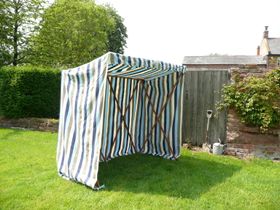 Jumping stripe Edwardian Sun Shelter