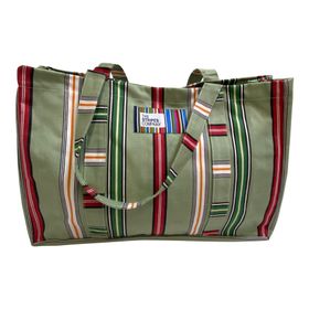 Green Stripe Beach Bag Extra Large Clock Golf Stripe Hires