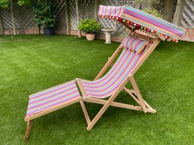 Edwardian Deckchair Karting Pink Stripe