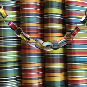 Striped Wrapping Paper and Paperchains