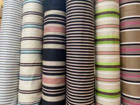 Woven Cotton Herringbone Ticking Stripes