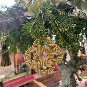 Gold Christmas Love Knot Decoration