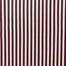 Classic 1cm Stripe Fabric Burgundy White Stripe Morello Stripe Full Width