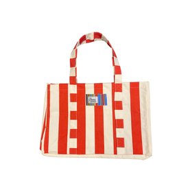 Striped Beach Bag XL Red White Stripe