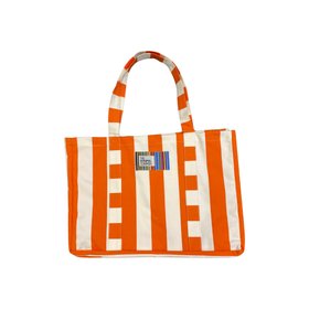 Striped Beach Bag Extra Large Orange White Stripe Jousting Hires