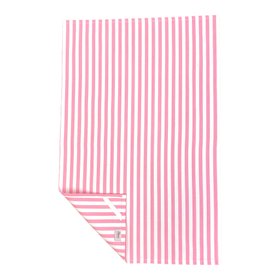 Tea Towels Pink and White 1cm Stripe Candy Pink Hires