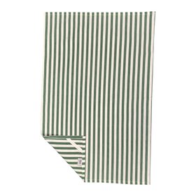 Tea Towels Dark Green White 1cm Stripe Pine Green Hires