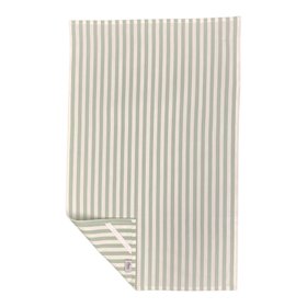 Tea Towels Pale Green White 1cm Stripe Celadon Hires