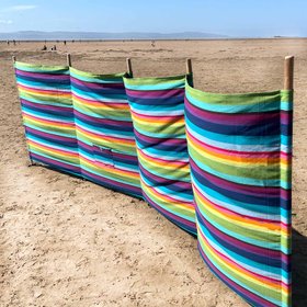 Beach Windbreak Pinball Rainbow Stripe