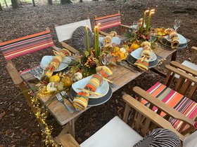 Autumn Alfresco Dining Tablescape