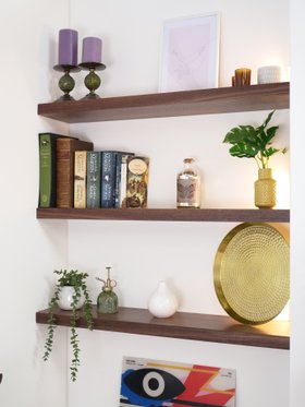 Walnut Floating Shelves