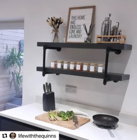 18mm Black MFC Shelf Board - Black - (Image Credit @Lifewiththequinns)