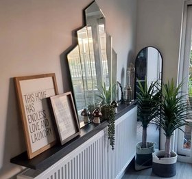 Black Radiator Shelf - (Image Credit: @lifewiththequinns)