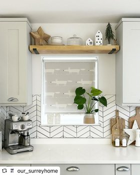 Medium Brown Lip Up Shelf - (Image Credit: @our_ surreyhome)