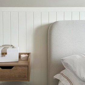 Custom Height V-Groove Panelling - (Image credit: @lorysnewhome)