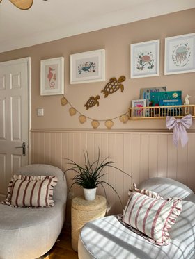 Custom Height V-Groove Panelling - (Image credit: @home.byemily)