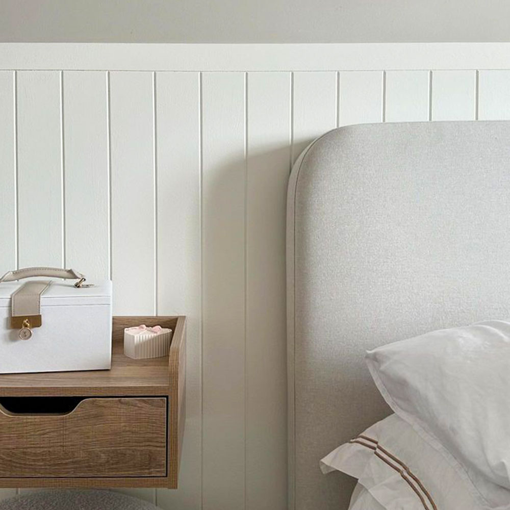 Custom Height V-Groove Panelling - (Image credit: @lorysnewhome)