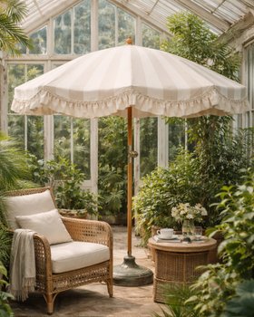 Powder Parlour-Porcelain Veil 1.85m Parasol