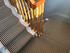 Tapi Carpets & Floors | Lerwick Carpet in Black cream stripe | @jadexjoanne
