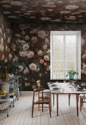 Regal Rose Apricot Wallpaper