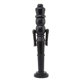 Black Wooden Soldier Nutcracker Ornament – Festive Christmas Decoration 60x14cm
