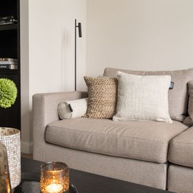 Cosipillow Neutral Beige Heated Indoor & Outdoor Square Cushion Pillow with Infrared Heating & Rechargeable Battery 50x50x17cm