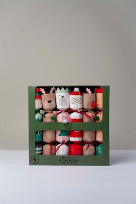 Box Of 6 Christmas Crackers - Santa & Friends