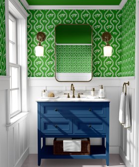 Ginkgo Parade wallpaper in green