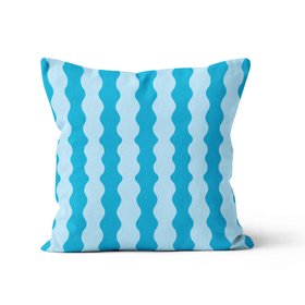 Wavy cushion in blue extreme