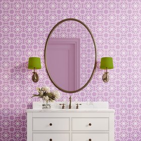 Paradiso Wallpaper in Orchid purple