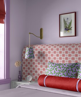 Chinese Knot fabric in Red