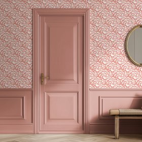 Singing Birdie wallpaper in terracotta