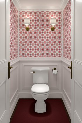 Chinese Knot wallpaper in red