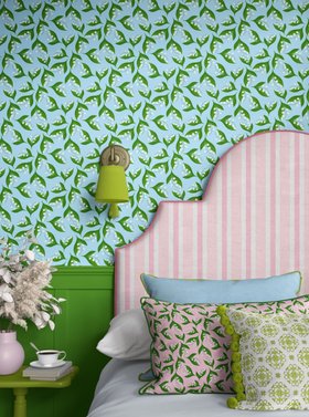 Lily Of The Valley wallpaper in blue
