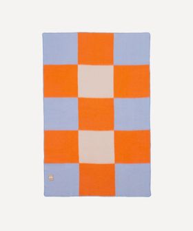 Liberty, Brita Sweden, Pop Orange Wool Blanket