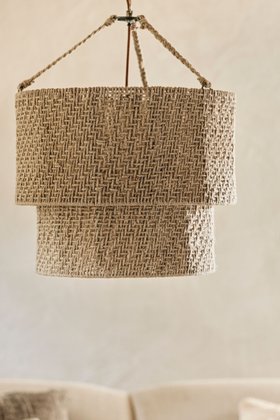 Thimba Woven Jute Chandelier